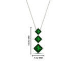 Load image into Gallery viewer, 1-carat-three-stone-princess-cut-emerald-pendant-in-FDPD854GEMGRANGLE1-1.00CT-NL-WG
