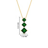 Load image into Gallery viewer, 1-carat-three-stone-princess-cut-emerald-pendant-in-FDPD854GEMGRANGLE1-1.00CT-NL-YG