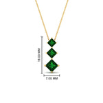 Load image into Gallery viewer, 1-carat-three-stone-princess-cut-emerald-pendant-in-FDPD854GEMGRANGLE1-1.00CT-NL-YG
