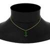 Load image into Gallery viewer, 1-carat-three-stone-princess-cut-emerald-pendant-in-FDPD854GEMGRANGLE1-1.00CT-NL-YG
