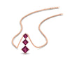 Load image into Gallery viewer, 1-carat-three-stone-princess-cut-pink-sapphire-pendant-in-FDPD854GSADRPIANGLE1-1.00CT-NL-RG