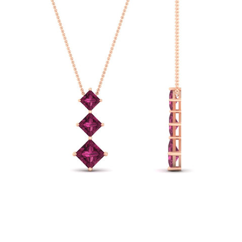 1-carat-three-stone-princess-cut-pink-sapphire-pendant-in-FDPD854GSADRPIANGLE1-1.00CT-NL-RG