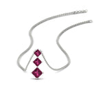 Load image into Gallery viewer, 1-carat-three-stone-princess-cut-pink-sapphire-pendant-in-FDPD854GSADRPIANGLE1-1.00CT-NL-WG
