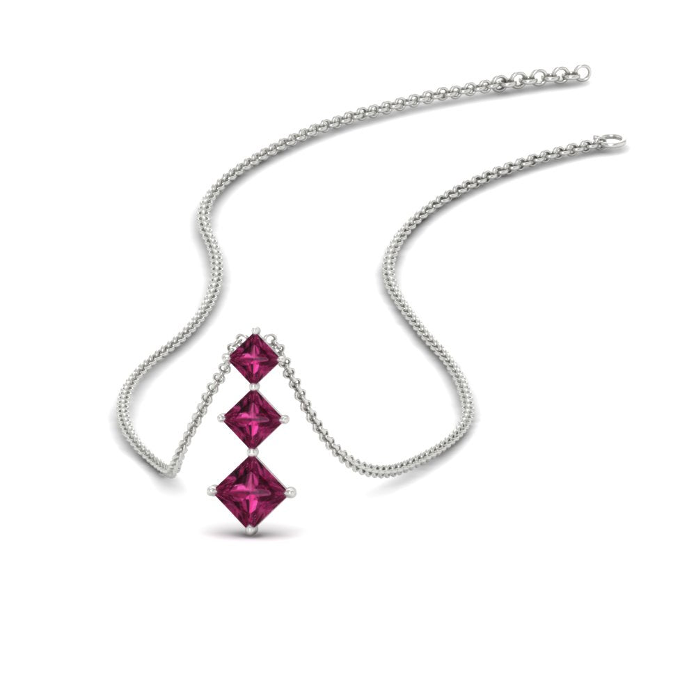 1-carat-three-stone-princess-cut-pink-sapphire-pendant-in-FDPD854GSADRPIANGLE1-1.00CT-NL-WG