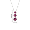 Load image into Gallery viewer, 1-carat-three-stone-princess-cut-pink-sapphire-pendant-in-FDPD854GSADRPIANGLE1-1.00CT-NL-WG