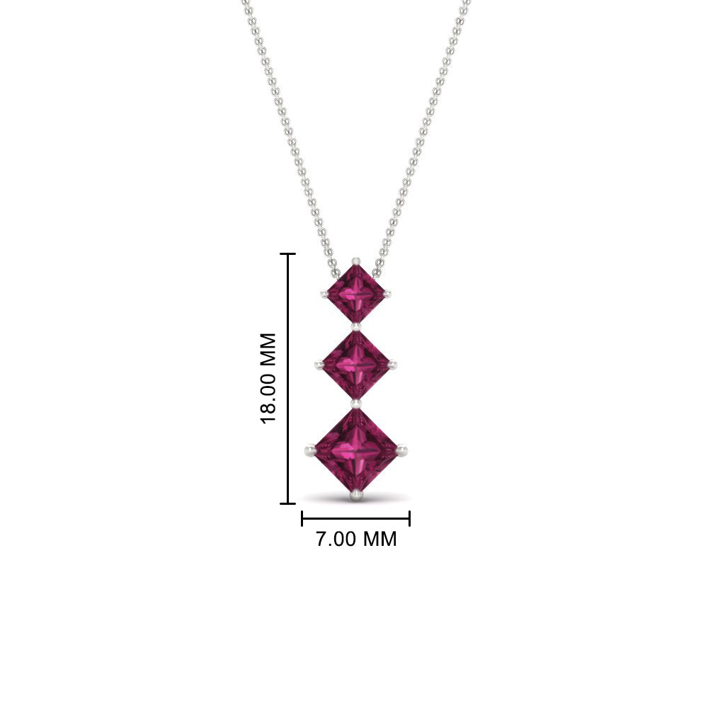 1-carat-three-stone-princess-cut-pink-sapphire-pendant-in-FDPD854GSADRPIANGLE1-1.00CT-NL-WG