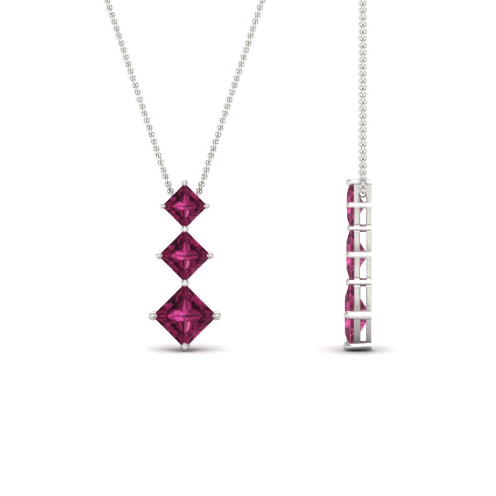 1-carat-three-stone-princess-cut-pink-sapphire-pendant-in-FDPD854GSADRPIANGLE1-1.00CT-NL-WG