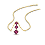 Load image into Gallery viewer, 1-carat-three-stone-princess-cut-pink-sapphire-pendant-in-FDPD854GSADRPIANGLE1-1.00CT-NL-YG
