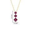 Load image into Gallery viewer, 1-carat-three-stone-princess-cut-pink-sapphire-pendant-in-FDPD854GSADRPIANGLE1-1.00CT-NL-YG