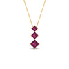 Load image into Gallery viewer, 1-carat-three-stone-princess-cut-pink-sapphire-pendant-in-FDPD854GSADRPIANGLE1-1.00CT-NL-YG