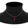 Load image into Gallery viewer, 1-carat-three-stone-princess-cut-pink-sapphire-pendant-in-FDPD854GSADRPIANGLE1-1.00CT-NL-YG