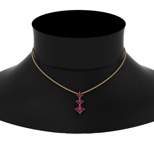 1-carat-three-stone-princess-cut-pink-sapphire-pendant-in-FDPD854GSADRPIANGLE1-1.00CT-NL-YG