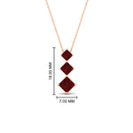 Load image into Gallery viewer, 1-carat-three-stone-princess-cut-ruby-pendant-in-FDPD854GRUDRANGLE1-1.00CT-NL-RG
