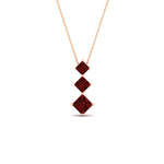 Load image into Gallery viewer, 1-carat-three-stone-princess-cut-ruby-pendant-in-FDPD854GRUDRANGLE1-1.00CT-NL-RG
