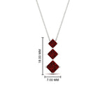 Load image into Gallery viewer, 1-carat-three-stone-princess-cut-ruby-pendant-in-FDPD854GRUDRANGLE1-1.00CT-NL-WG
