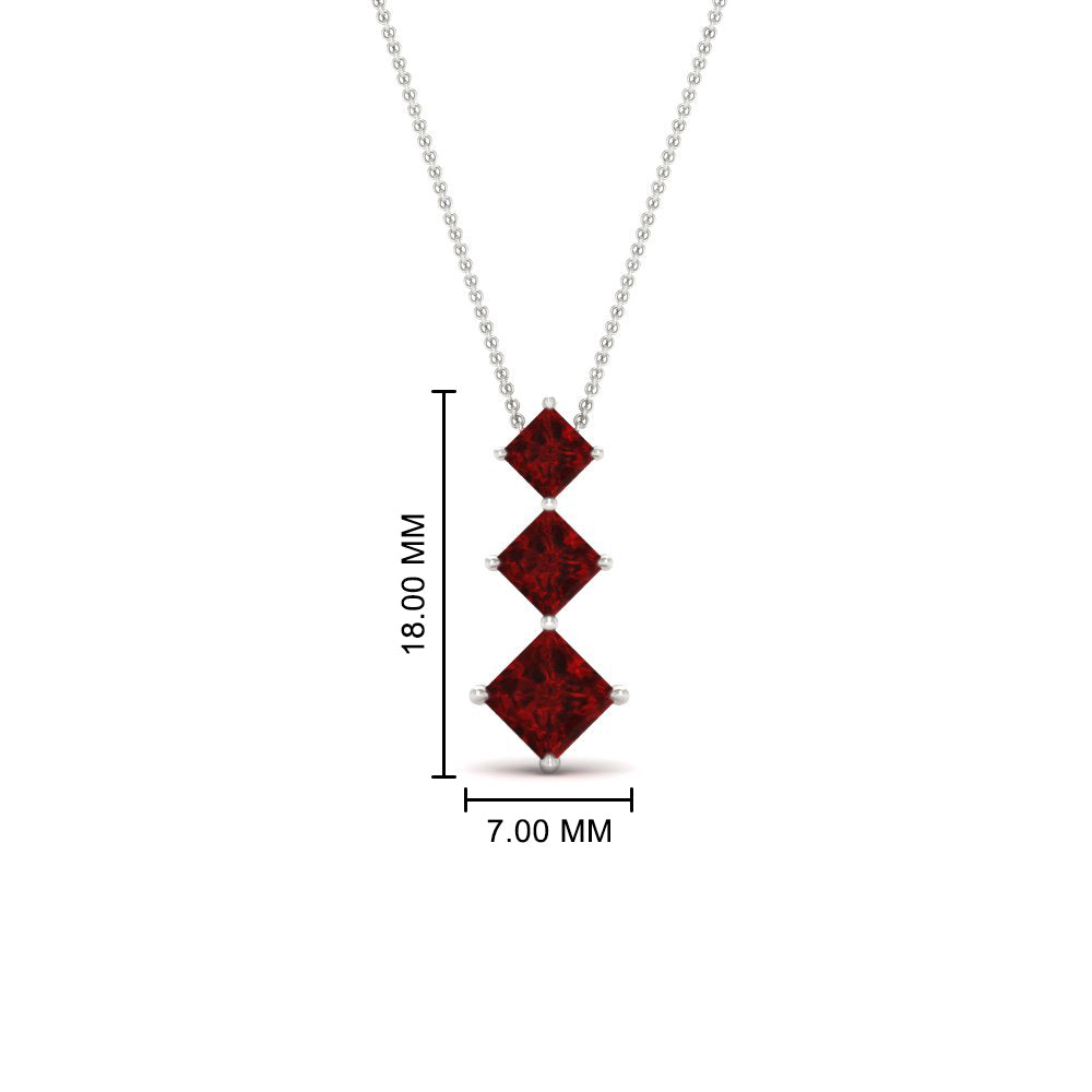 1-carat-three-stone-princess-cut-ruby-pendant-in-FDPD854GRUDRANGLE1-1.00CT-NL-WG