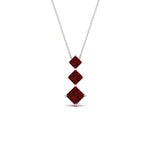 Load image into Gallery viewer, 1-carat-three-stone-princess-cut-ruby-pendant-in-FDPD854GRUDRANGLE1-1.00CT-NL-WG
