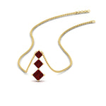 Load image into Gallery viewer, 1-carat-three-stone-princess-cut-ruby-pendant-in-FDPD854GRUDRANGLE1-1.00CT-NL-YG
