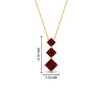 Load image into Gallery viewer, 1-carat-three-stone-princess-cut-ruby-pendant-in-FDPD854GRUDRANGLE1-1.00CT-NL-YG
