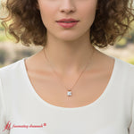 Load image into Gallery viewer, 1-ct-asscher-diamond-pendant-in-rose-gold-FDPD8469
