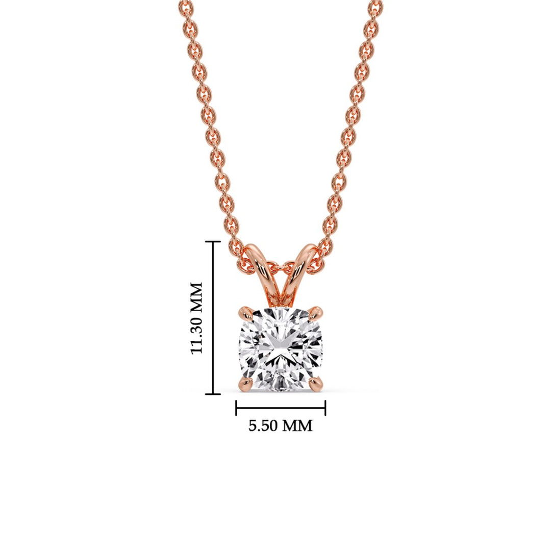 Cushion Cut Solitaire Pendant