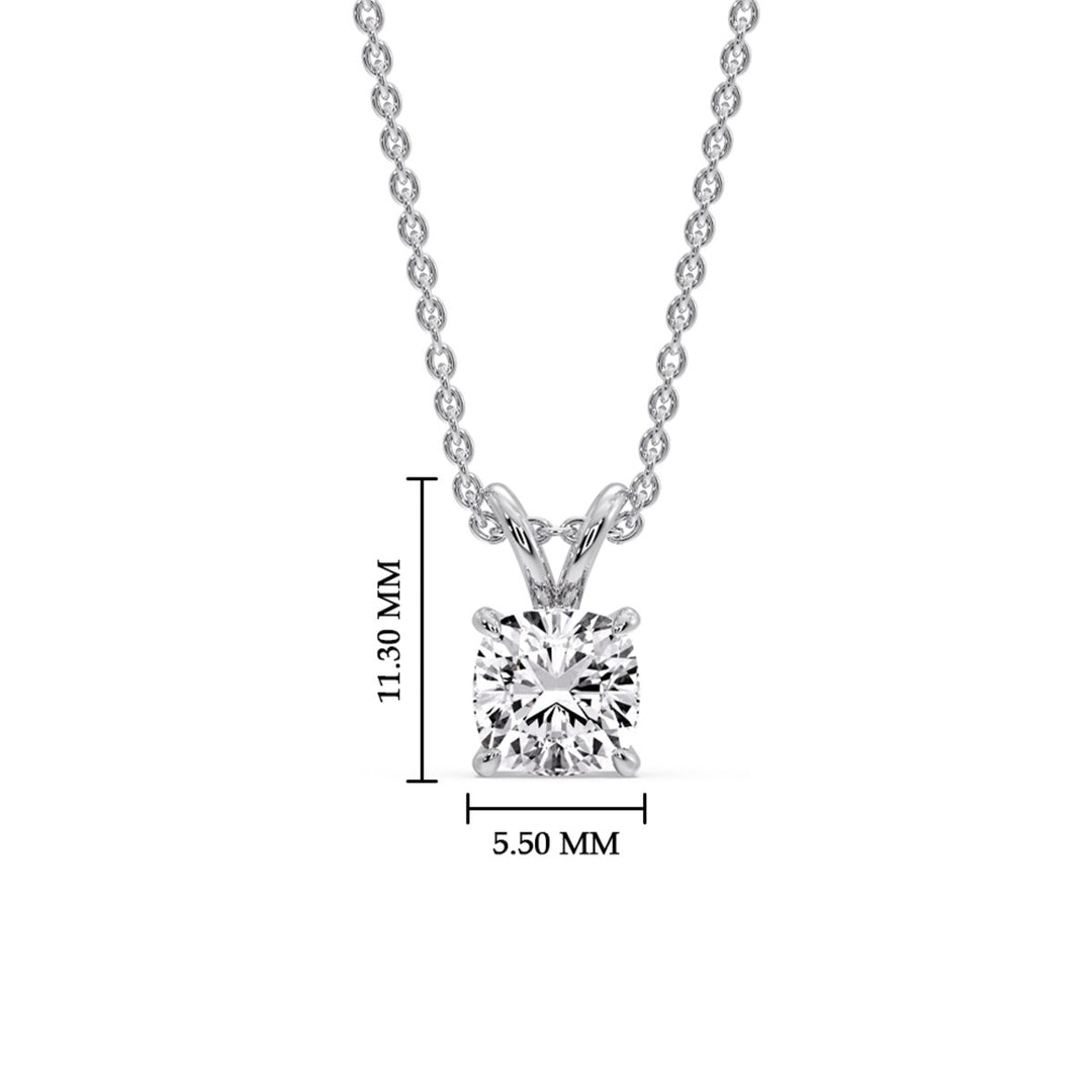 Cushion Cut Solitaire Pendant