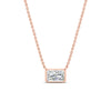 Load image into Gallery viewer, 1-ct-east-west-radiant-cut-bezel-diamond-pendant-in-rose-gold-fdpd11763raangle1-1.00ct-nl-rg.jpg