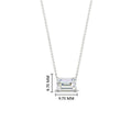 Thumbnail 27 - Emerald Cut East West Solitaire Pendant