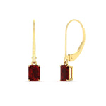Load image into Gallery viewer, 1-ct-emerald-cut-ruby-drop-earrings-in-yellow-gold-fdear11236emgrudrangle1-1.00ct-nl-yg.jpg?v=1765364316