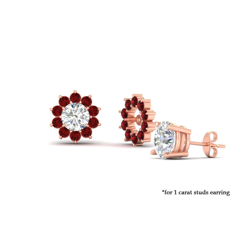 Round Diamond Halo Earring Jacket