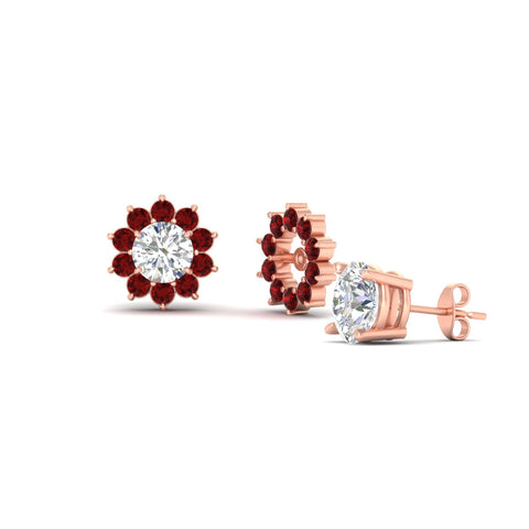 Round Diamond Halo Earring Jacket