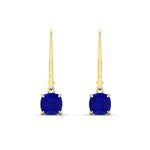 Load image into Gallery viewer, 1-ct-leverback-cushion-cut-sapphire-drop-earrings-in-yellow-gold-fdear11236cugsablangle2-1.00ct-nl-yg.jpg?v=1765359796