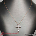 Thumbnail 4 - 1-ct-marquise-diamond-cross-pendant-in-18k-rose-gold-fdpd10872-fancyneck