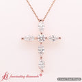 Thumbnail 5 - 1-ct-marquise-diamond-cross-pendant-in-18k-rose-gold-fdpd10872-nl-rg