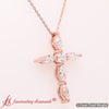 Load image into Gallery viewer, 1-ct-marquise-diamond-cross-pendant-in-18k-rose-gold-fdpd10872