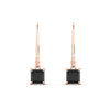 Load image into Gallery viewer, 1-ct-princess-cut-black-diamond-leverback-dangle-earrings-in-rose-gold-fdear11236prgblackangle2-1.00ct-nl-rg.jpg?v=1765510586