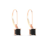 Load image into Gallery viewer, 1-ct-princess-cut-black-diamond-leverback-dangle-earrings-in-rose-gold-fdear11236prgblackangle3-1.00ct-nl-rg.jpg?v=1765510587