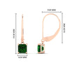 Load image into Gallery viewer, 1-ct-princess-cut-emerald-leverback-dangle-earrings-in-rose-gold-fdear11236prgemgrangle4-1.00ct-nl-rg-hw.jpg?v=1765510587