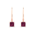 Load image into Gallery viewer, 1-ct-princess-cut-pink-sapphire-leverback-dangle-earrings-in-rose-gold-fdear11236prgsadrpiangle2-1.00ct-nl-rg.jpg?v=1765510586