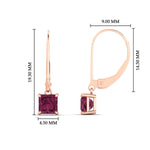 Load image into Gallery viewer, 1-ct-princess-cut-pink-sapphire-leverback-dangle-earrings-in-rose-gold-fdear11236prgsadrpiangle4-1.00ct-nl-rg-hw.jpg?v=1765510586
