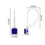 Load image into Gallery viewer, 1-ct-princess-cut-sapphire-leverback-dangle-earrings-in-white-gold-fdear11236prgsablangle4-1.00ct-nl-wg-hw.jpg?v=1765510586