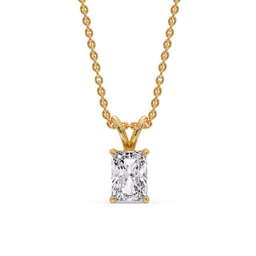 Radiant Cut Solitaire Necklace