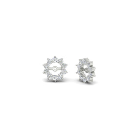 Round Diamond Halo Earring Jacket