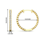 Load image into Gallery viewer, U Prong Diamond Hoop Earring
