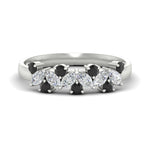 Load image into Gallery viewer, 1-ct-vintage-black-diamond-wedding-bands-for-women-in-white-gold-fdw2308gblacksleep-1.00ct-nl-wg
