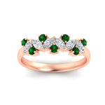 Load image into Gallery viewer, 1-ct-vintage-emerald-wedding-bands-for-women-in-rose-gold-fdw2308gemgrangle5-1.00ct-nl-rg
