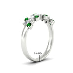 Load image into Gallery viewer, 1-ct-vintage-emerald-wedding-bands-for-women-in-white-gold-fdw2308gemgrangle2-1.00ct-nl-wg-hw
