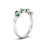 Load image into Gallery viewer, 1-ct-vintage-emerald-wedding-bands-for-women-in-white-gold-fdw2308gemgrangle2-1.00ct-nl-wg
