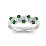 Load image into Gallery viewer, 1-ct-vintage-emerald-wedding-bands-for-women-in-white-gold-fdw2308gemgrangle5-1.00ct-nl-wg
