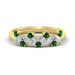 Load image into Gallery viewer, 1-ct-vintage-emerald-wedding-bands-for-women-in-yellow-gold-fdw2308gemgrsleep-1.00ct-nl-yg

